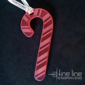Acylic Candy Cane - Red - Instagram - 7x7