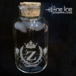 Zenadia Glass - Black Background - Fine Line Logo