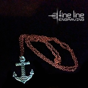 Anchor - Chevron - Necklace - 8x8 - Fine Line Logo