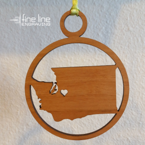 Washington Ornament - Fine Line Logo - 7x7