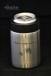Clay Phillips - Stainless Can Coozie -  Fine Line Logo