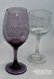 Renae and Jody Glasses - Fine Line Logo