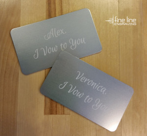 Alex and Veronica - Vow Cards - Fine Line Logo